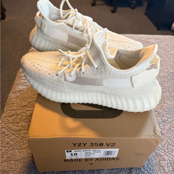 adidas Kids Cream/White Knit Slip-On Sneakers main image 2